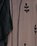 Botanic Beaded Dubai Style Abaya Oak Brown