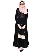 Sylvan Pleated Dubai Style Abaya Black S