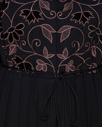 Sylvan Pleated Dubai Style Abaya Black S