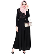 Sylvan Pleated Dubai Style Abaya Black S
