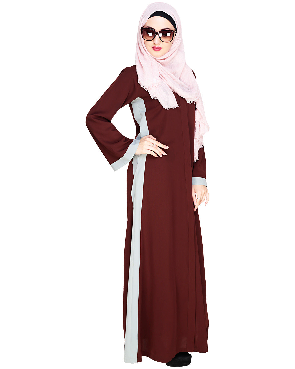 Side Panelled Abaya Black