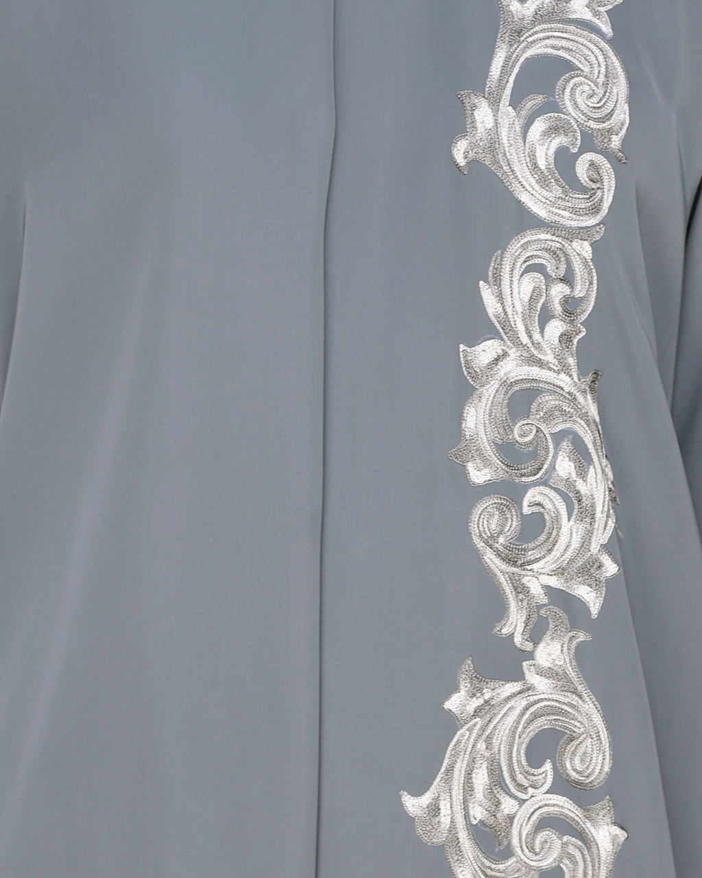 Dual Shade Floral Embroidered Beige Kaftan Wine