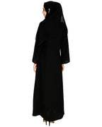 Exquisite Stone Work Sophisticated Black Dubai Style Abaya Black
