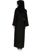 Exquisite Stone Work Classy Black Dubai Style Abaya Black