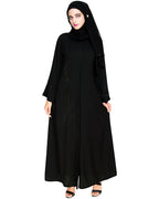 Exquisite Stone Work Dainty Black Dubai Style Abaya Black