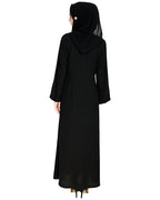 Exquisite Stone Work Dainty Black Dubai Style Abaya Black
