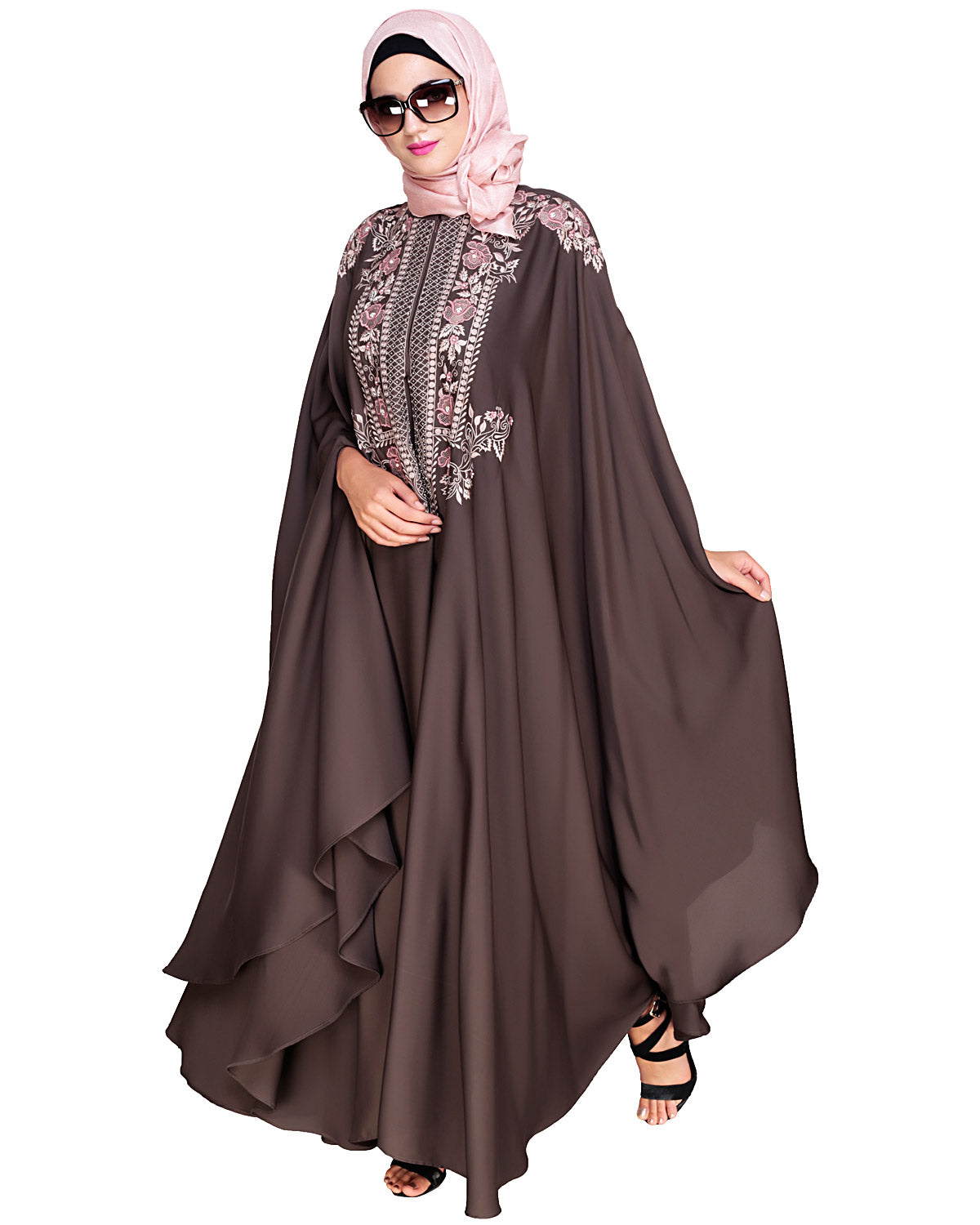 Royal Beige Irani Kaftan Wine
