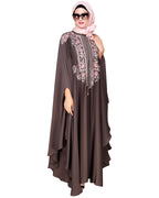 Royal Beige Irani Kaftan Wine