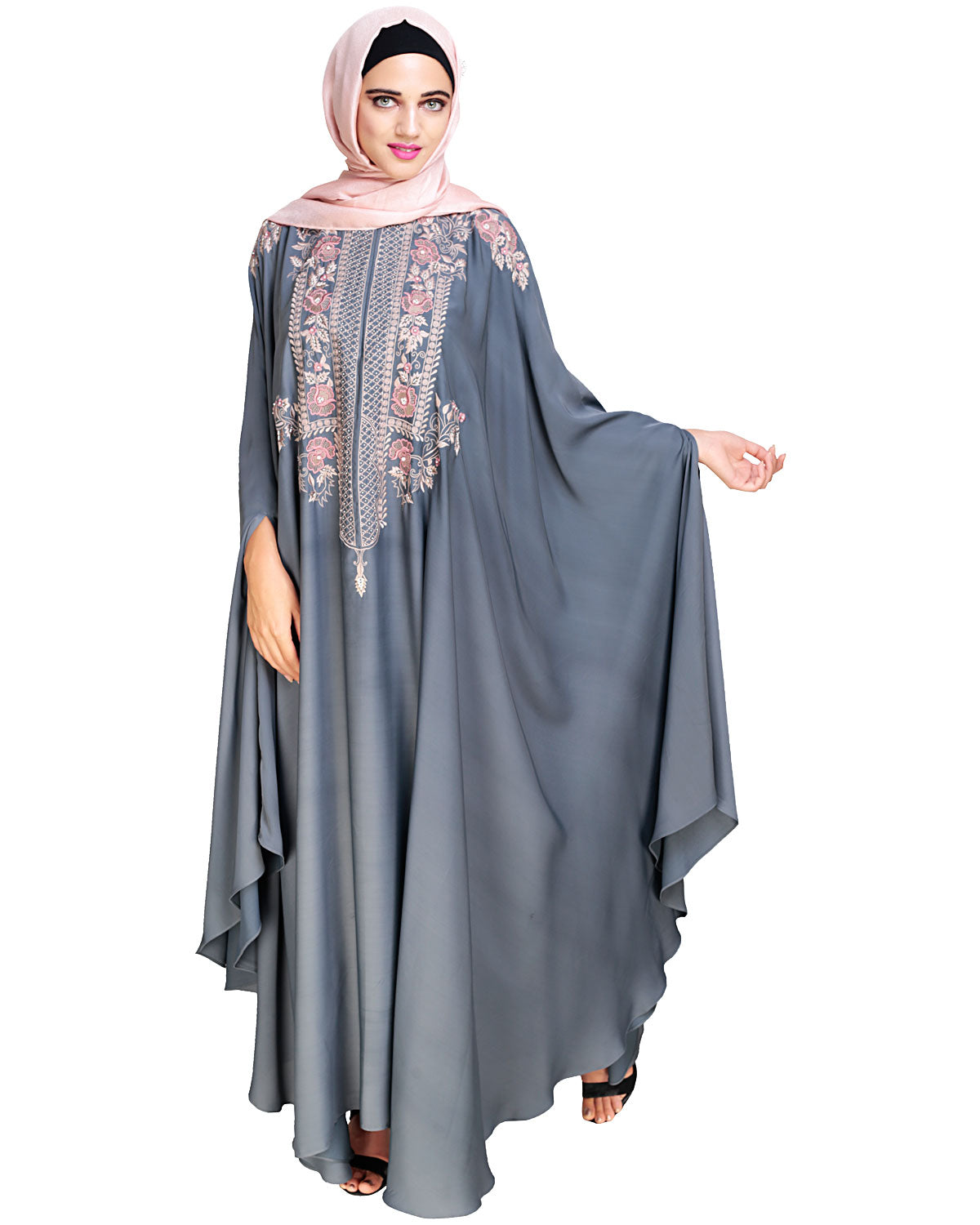 Royal Beige Irani Kaftan Wine