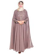 Luxury Black Irani Kaftan Purple