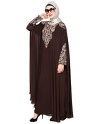 Luxury Black Irani Kaftan DARK WINE