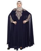 Luxury Black Irani Kaftan DARK WINE