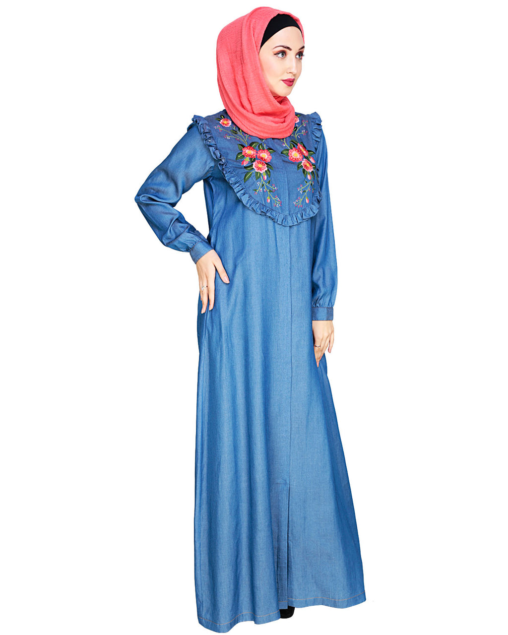 Ruffled Affair Abaya Black