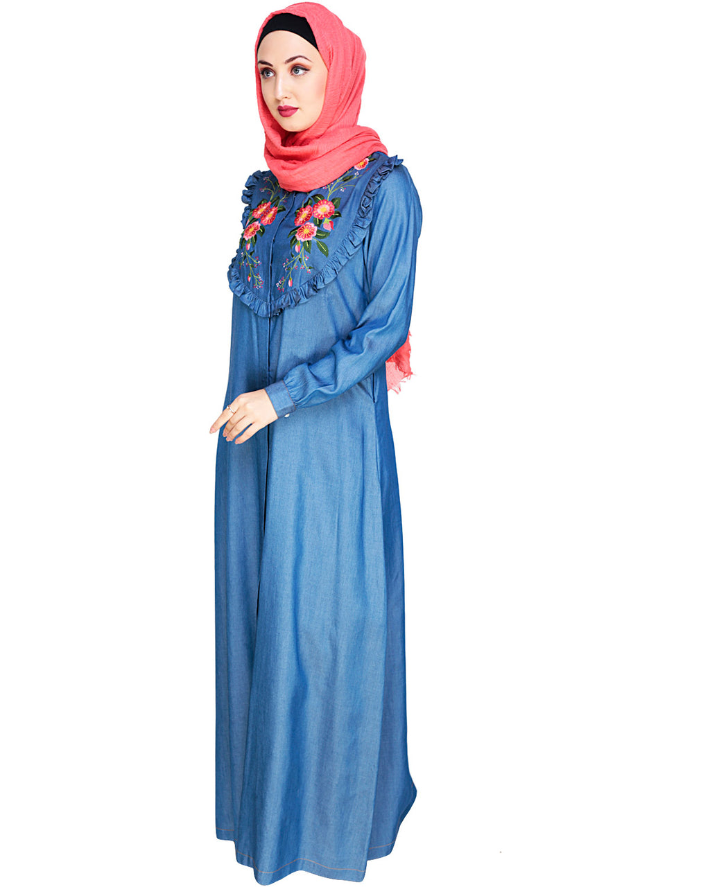 Ruffled Affair Abaya Black