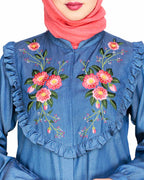 Ruffled Affair Abaya Black