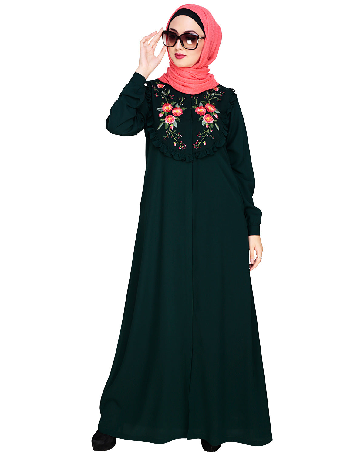 Ruffled Affair Abaya Dead Mint