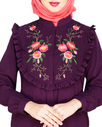 Ruffled Affair Abaya Green