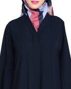 Criss Cross Detailing Abaya Blue