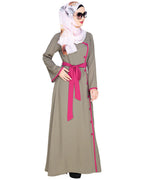 Vougish Angarkha Abaya Grey