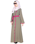 Vougish Angarkha Abaya Grey