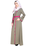 Vougish Angarkha Abaya Grey
