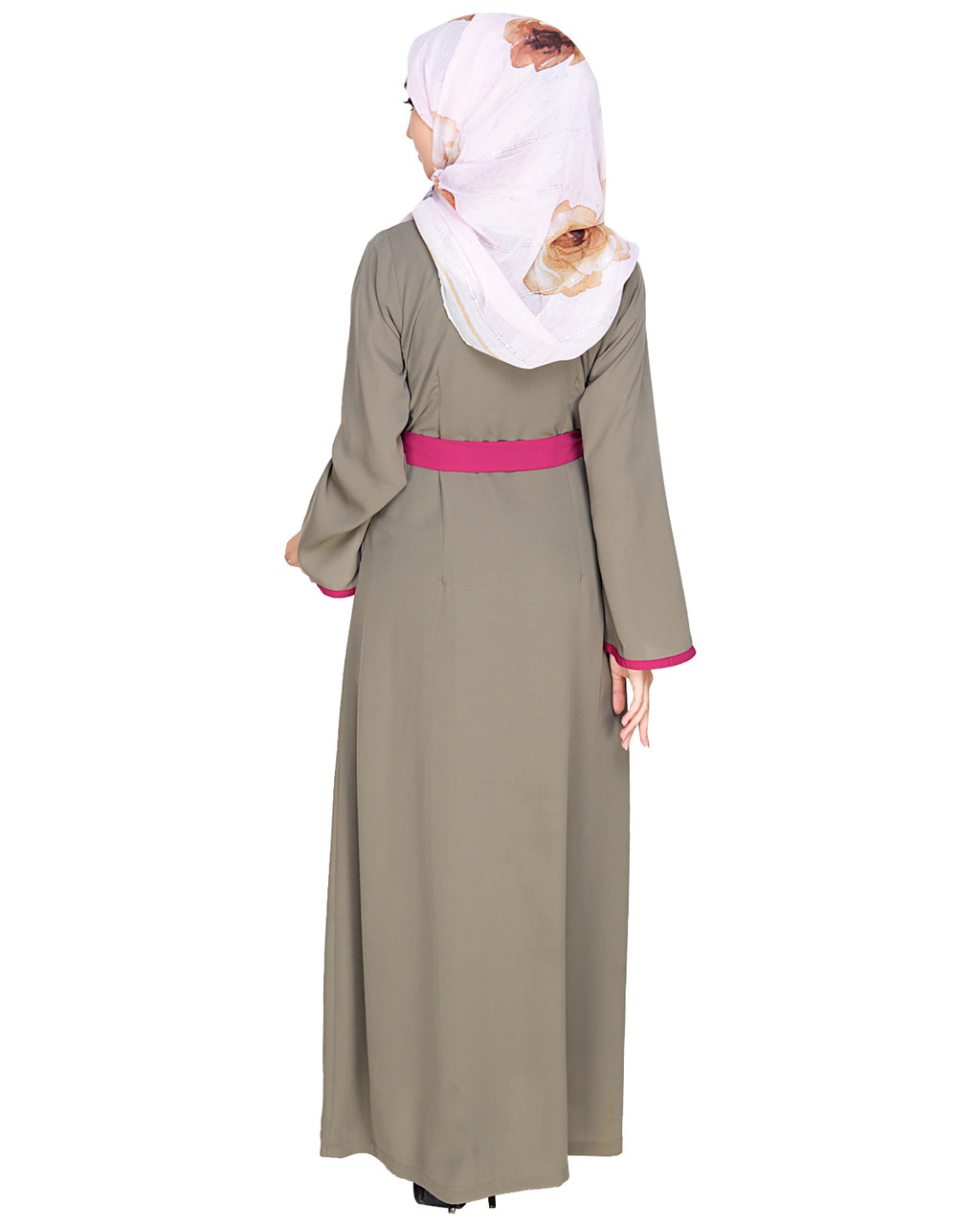 Vougish Angarkha Abaya Grey