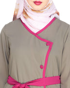 Vougish Angarkha Abaya Grey