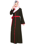 Vougish Angarkha Abaya Olive