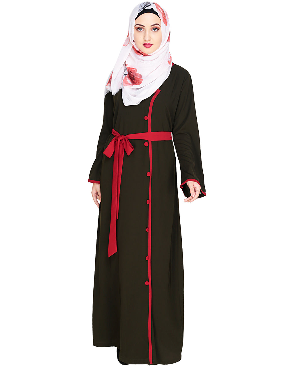 Vougish Angarkha Abaya Olive