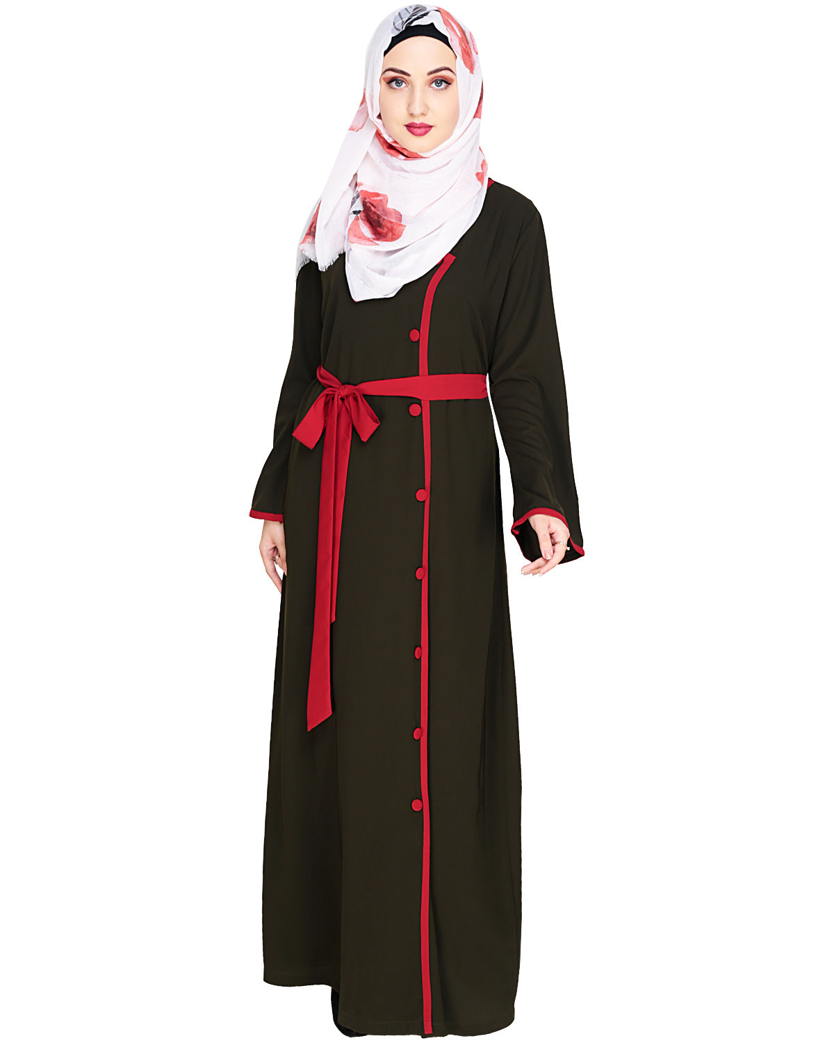 Vougish Angarkha Abaya Olive