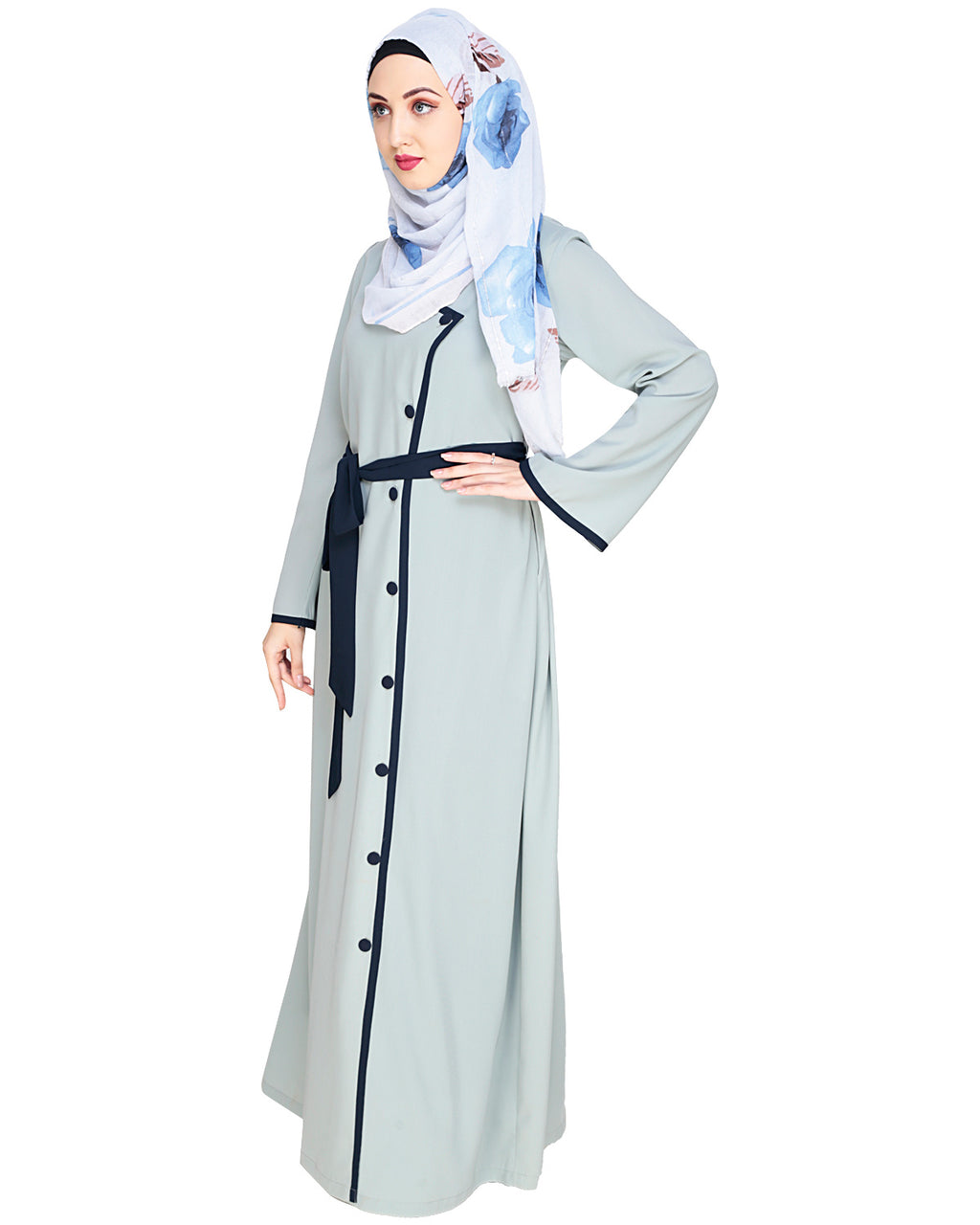 Vougish Angarkha Abaya Sage Green