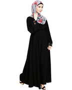 Flouncy Laced Abaya Black