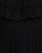 Flouncy Laced Abaya Black
