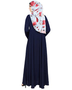 Flouncy Laced Abaya Blue