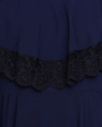 Flouncy Laced Abaya Blue