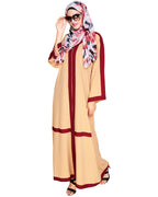 Enswathe Dubai Style Abaya Beige
