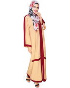 Enswathe Dubai Style Abaya Beige