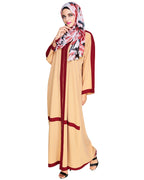 Enswathe Dubai Style Abaya Beige