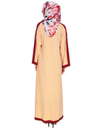 Enswathe Dubai Style Abaya Beige