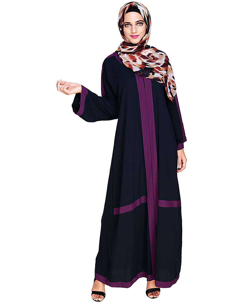 Enswathe Dubai Style Abaya Blue