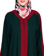 Enswathe Dubai Style Abaya Bottle Green