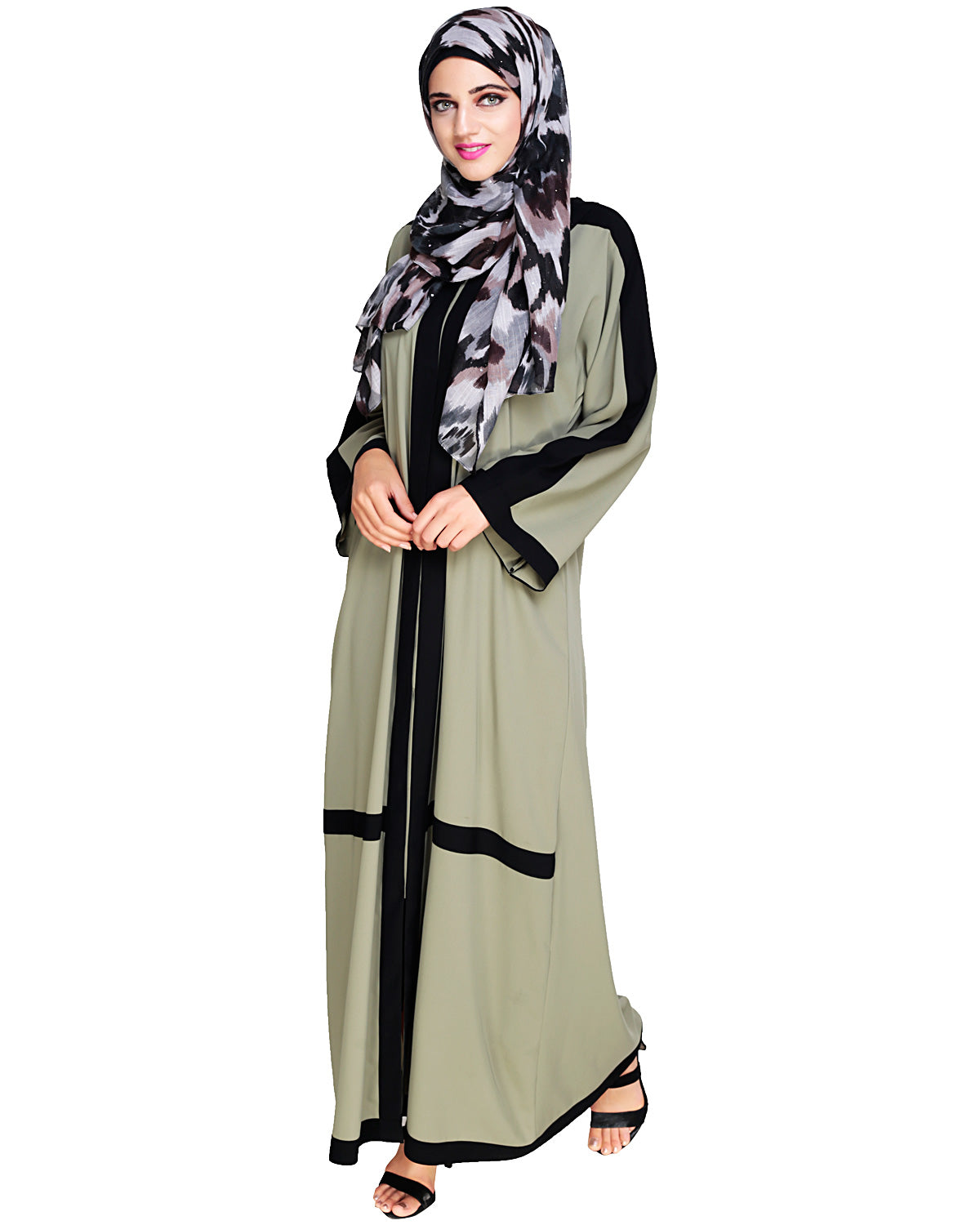 Enswathe Dubai Style Abaya Mint Green