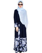 Premium Satin Abaya Dark Blue