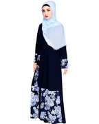 Premium Satin Abaya Dark Blue