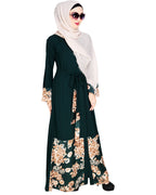 Premium Satin Abaya Green