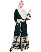 Premium Satin Abaya Green