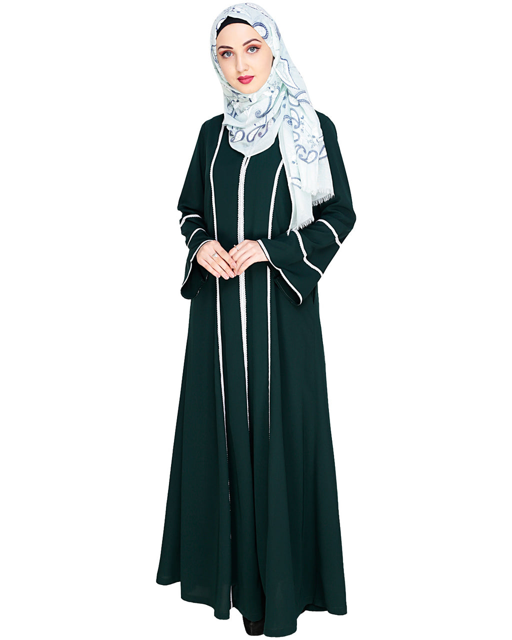 Snazzy Lace Abaya Black
