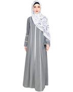 Snazzy Lace Abaya Grey
