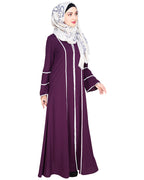 Snazzy Lace Abaya Grey