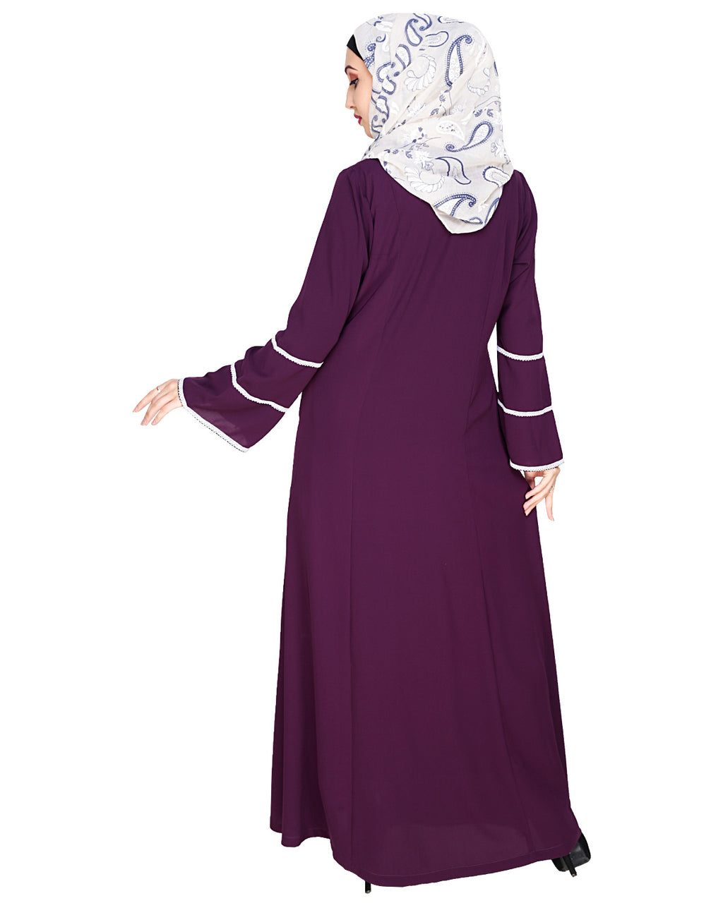 Snazzy Lace Abaya Grey
